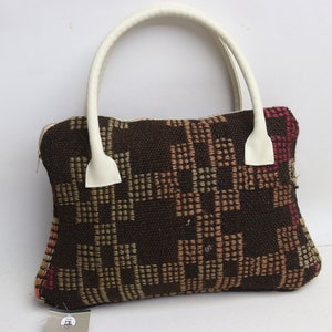 Einzigartige Kelim Tasche, Handgemachte Tasche, Geometrisches Design, handgemachte Kelim Tasche, 10x14 "Tasche, Einzigartige Tasche, Handtasche, Modetasche, Trend Taschen, 0080