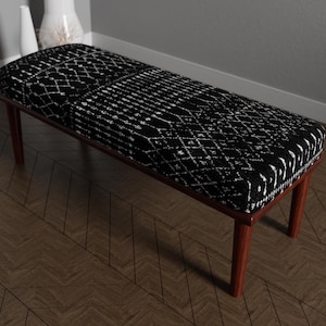 Velvet ottoman bench with storage, Modern upholstered entryway seat, Bedroom accent furniture, Tufted cushion footrest,
