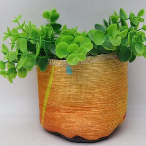 Rustic decor plant cover, Plant essentials, Flower pot cover, Balcony decor, Indoor planter, Storage bag, Boho basket, 5 x 5 inches no27