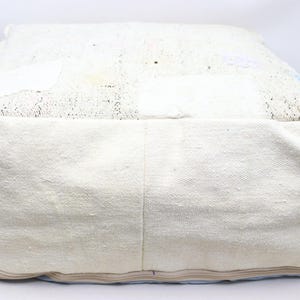 Boho decor pillow, Anatolian pouf, Handmade floor pouf, Turkish kilim pouf, Home decor pouffe 24x24 inch and 8 height pouf pillow cover 0399