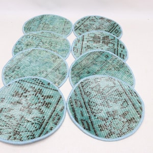 Set di 8 tovagliette decorative per tavolo da pranzo, tovagliette in lana naturale, decorazioni per la cucina, tovagliette rotonde, tovagliette da portata 9x9 in supla, 0215