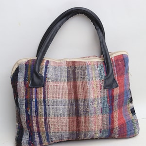 Boho-Tasche, Vintage-Tasche, Boho-Stil, Bio-Wolltasche, handgemachte Tasche, handgemachte Kelim-Tasche, 10x14-Zoll-Tasche, ethnische Tasche, 0102