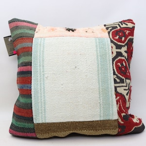 Turkish pillow cover, Kilim pillow, Home decor, Boho decor, Kelim kissen, Striped kilim pillow, Couch pillow, 20x20 inches pillow cover 0532