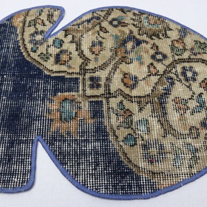 Pet placemat, Water bowl mat, Food bowl rug, Fish shaped mat, Pet food mat, Puppy gift, Dog mat, Custom pet mat, Food mat, Oushak mat, 0209