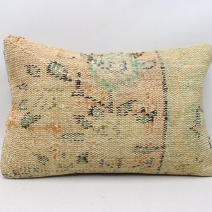 Aztec rug pillow, Ottoman decorative pillow, Tribal rug pillow, Turkish pillow, Euro sham carpet pillow, 12x20 inches pillow cover 0457