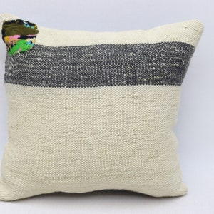 Throw pillow, Boho wool kilim pillow, Home decor pillow, Boho wedding decor, Tribal pillow, Pillow cover, 12x12 inches pillow cover 0072