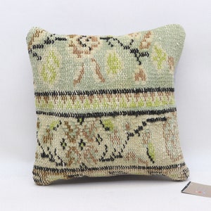 Turkish rug pillow cover, Home decor pillow, Decorative pillow, Boho pillow, Nomadic pillow, Sofa pillow, 12x12 inches pillow cover 0271