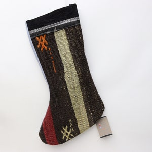 Christmas stocking, Rustic decor kilim socks, Xmas wall decor, 11x18 Christmas decor socks, Decorative santa socks, Christmas ideas, 0608