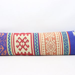 Boho decor pillow, Handmade kilim pillow, Ethnic kilim pillow, Lumbar kilim pillow, Rustic kilim pillow,, 12x42 inches pillow cover 0050