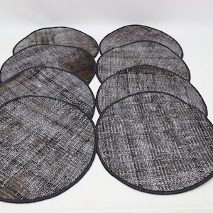 8 Stück Esstisch Dekor Tischset, Natürliche Wolle Tischset, Küchen Dekor, Wollteppich Tischset, Serviermatte 12x30, 0217