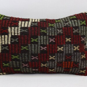 Home decor pillow, Lumbar pillow, Ottoman pillow, Throw pillow, Decorative boho pillow cover, Tribal pillow, 12x20 inches pillow cover 0316