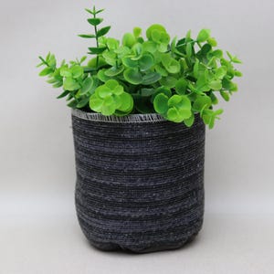 Rustic decor plant cover, Plant essentials, Flower pot cover, Balcony decor, Indoor planter, Storage bag, Boho basket, 5 x 5 inches no37