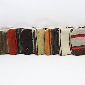 Kosmetiktasche, 8 Stück Türkische Kelim Geldbörse 18x23 cm Handgefertigte Geschenke, Vintage Geldbörse, Boho Geldbörse, Brautjungfer Geschenke, Handgemachte Geldbörse, 0023