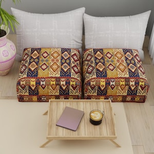 Bohemian pouffe, Floor pillow, Pouf pillow cover, Beanbag, Moroccan pouf, Balcony decor, Ottoman pouf, Kilim floor pouf, Garden decor pouffe