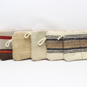 7x9 authentische Geldbörse, Vintage Geldbörse, Damen Geldbörse, Münztasche, Handgefertigte Geldbörse, Make-up Tasche, 6 Stück Kelim Geldbörse, türkische Kelim Geldbörse, 0021