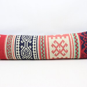 Decorative kilim pillow, Throw pillow, Sofa pillow, Lumbar kilim pillow, Boho decor pillow, Ethnic pillow, 12x42 inches pillow cover 0053