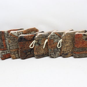 Kosmetiktasche, 8 Stück Türkische Kelim Geldbörse 18x23 cm Handgefertigte Geschenke, Vintage Geldbörse, Boho Geldbörse, Brautjungfer Geschenke, Handgemachte Geldbörse, 0010