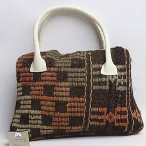 Einzigartige Kelim-Tasche, handgemachte Tasche, geometrische Desihn handgemachte Kelim-Tasche, 10x14" Tasche, einzigartige Tasche, Handtasche, Modetasche, Trendtaschen, 0062