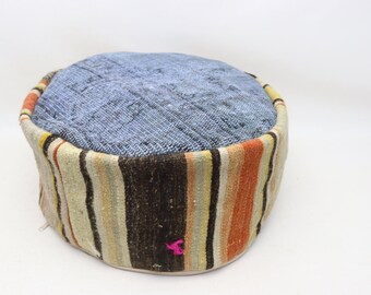 Pouf, pouf marocain, décoration de balcon, pouf de sol kilim, pouf bohème, pouf déco de jardin, coussin de sol, housse de coussin pouf 20 x 20 x 10 0161