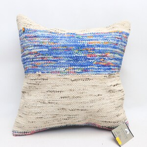 Handwoven throw pillow, Sofa pillow, Handmade kilim pillow, Nomadic kilim pillow, Couch pillow, Boho pillow, 16x16 inches pillow cover 0872