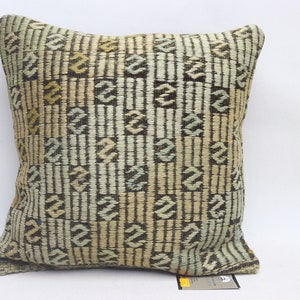 Livingroom kilim pillow, Organic kilim pillow, Decorative pillow, Throw pillow, Sofa pillow, Turkish pillow, 16x16 inches pillow cover 0556