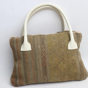Bolso kilim, Alfombra de lana, Bolso turco, Bolso bohemio hecho a mano, Bolso kilim de lana hecho a mano, Bolso de 25 x 35 cm, Bolsos kilim étnicos, Bolso único, Bolso de mano, 0106