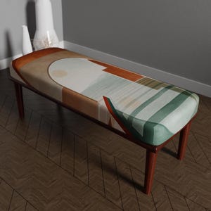 Boho decor bench, Abstract bench, Ethnic bench, Floral bench, Bedroom bench, Home design bench, Out door bench, Modern bench, Ottoman bench,