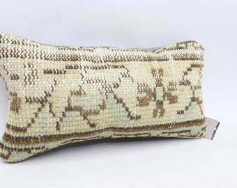 Striped kilim pillow, Handwoven kilim pillow, Ethnic pillow, Sofa pillow, Lumbar pillow, Bohemian pillow, 8x16 inches pillow cover 0487