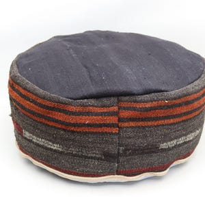 Beanbag, Moroccan pouf, Balcony decor, Kilim floor pouf, Bohemian pouffe, Garden decor pouffe, Floor pillow, 20x20x10 pouf pillow cover 0459