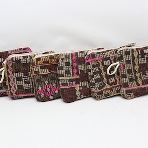 Geldbörse Brautjungfer, Handgemachte Geldbörse, Kosmetiktasche, 6 Stück Kelim Geldbörse, 20x23 cm Handgemachte Geschenke, Vintage Geldbörse, Boho Dekor Portemonnaie, 0007