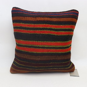 Livingroom kilim pillow, Organic kilim pillow, Decorative pillow, Throw pillow, Sofa pillow, Turkish pillow, 16x16 inches pillow cover 0297
