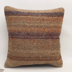 Aztec kilim pillow, Organic kilim pillow, Throw pillow, Tribal kilim pillow, Ethnic kilim pillow, Wool pillow 16x16 inches pillow cover 0310