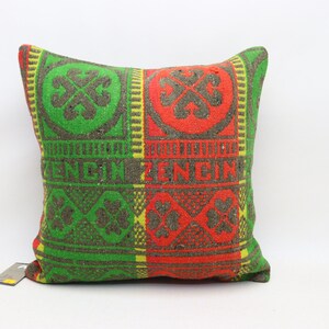 Turkish kilim pillow, Tribal pillow cover, Nomadic pillow, Aztec pillow, Boho decor pillow, Organic pillow, 18x18 inches pillow cover 0231