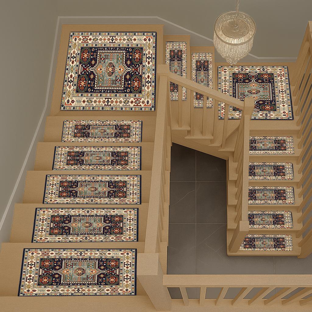 Non slip stair treads rug, Washable stair mats, Carpet pads, Farmhouse, Boho, Modern stair rugs, Pet & kids safe stair runners,
