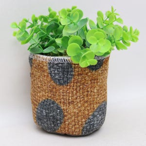 Rustic decor plant cover, Plant essentials, Flower pot cover, Balcony decor, Indoor planter, Storage bag, Boho basket, 5 x 5 inches no1