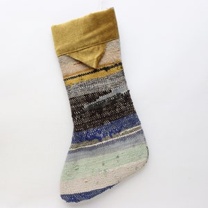 New year decor, Xmas kilim socks, Decorative christmas tree socks, Christmas stocking, 11x18 Christmas gift, Handmade kilim stocking, 0405