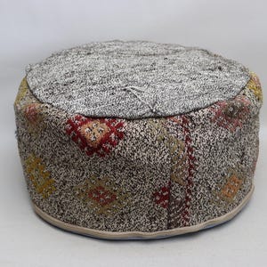 Balcony decor, Kilim floor pouf, Bohemian pouffe, Garden decor pouffe, Floor pillow, Beanbag, Moroccan pouf, 20x20x10 pouf pillow cover 0480