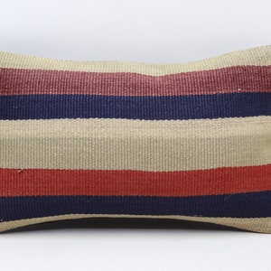 Aztec kilim pillow, Ottoman decorative pillow, Tribal kilim pillow, Turkish pillow, Euro sham kilim pillow, 12x20 inches pillow cover 0175