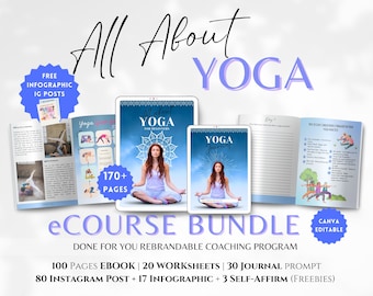 Yoga eBook + Journal : PLR Done For You | Brandable eCourse, Coaching Program for Yoga Coach, Healing & Spiritual Coach and Meditation Coach