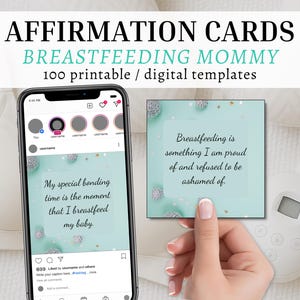 Breastfeeding Affirmation Cards for New Mother, Lactation Consultants Instagram Posts, Postpartum Confinement - Motherhood