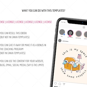 Puede incluir: Una ilustraci&oacute;n digital de una persona relaj&aacute;ndose en un sof&aacute; con el texto "This is my space show some respect" en un c&iacute;rculo a su alrededor. La imagen est&aacute; en la pantalla de un tel&eacute;fono con una interfaz de aplicaci&oacute;n de redes sociales.