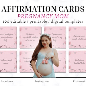 Pregnancy Affirmation Cards for New Mother | Motherhood, Baby Shower Gift, Birth Professionals, Pregnancy Coaches and Influencers