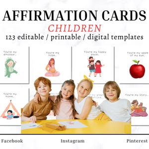 Children Affirmation Cards | Compliment Notes for Parents, Teachers, Psychologists or Therapists, Life Coaches and Gift Buyers