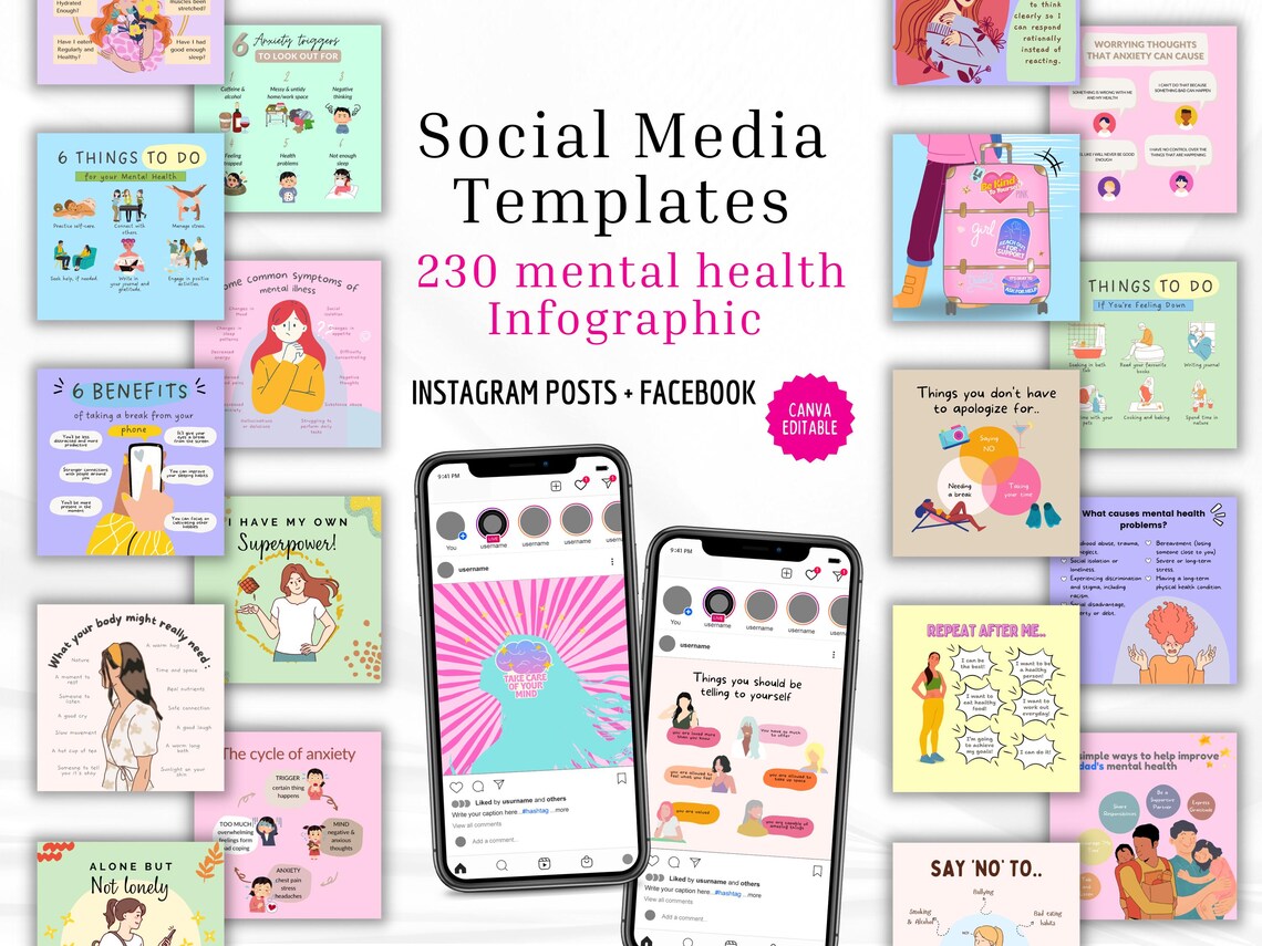 Mental Health Infographic Instagram Post Self Care Self Love | Life ...