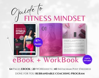 Fitness Mindset eBook + Arbeitsbuch: Done For You Brandable Coaching-Programm | PLR-Leitfaden für Abnehm- und Ernährungscoach