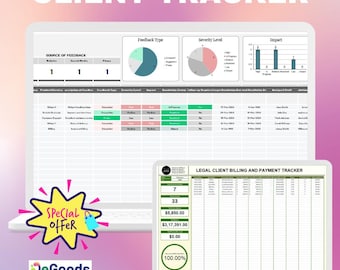 Client Tracker Excel Template, Small Business CRM Spreadsheet, Customer Management Google Sheets, Sales & Invoice Tracker Bundle