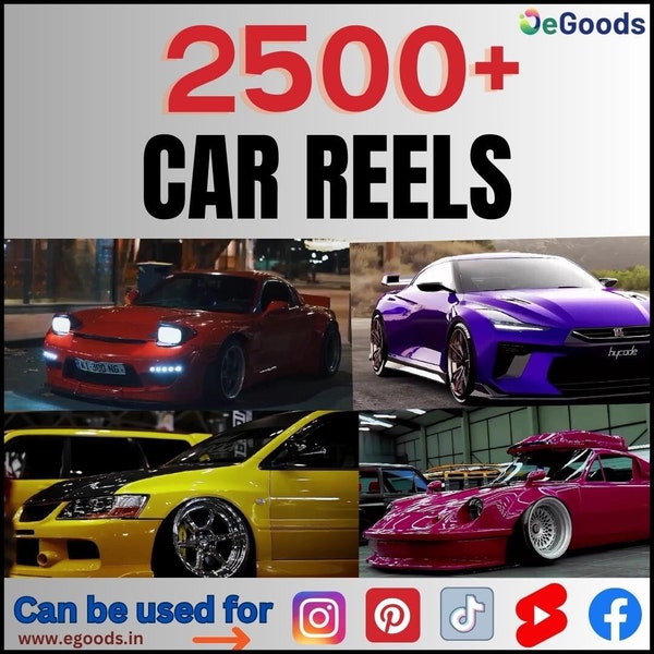 AUTOROLLEN BUNDLE - 2500+ Rollen Bündel. Videos für Reels, YouTube Shorts Bundle, TikTok Reel Bundle, Viral Car Videos, Mega Car Videos Bundle