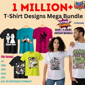 1000000+ TSHIRT DESIGNS BUNDLE , T Shirt Design Svg, Urban Tshirt Designs, Trendy Tshirt Design