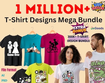 TSHIRT DESIGN BUNDLE - Best T-shirt Design, Kids T-shirt Design, Best T-shirt Design Bundle, Cool Design T-shirt, 1,000,000 T-shirt Design
