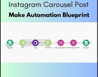 Make.com Instagram CAROUSEL Automation Blueprint | Auto Post Template for Social Media Managers, Content Creators & Agencies